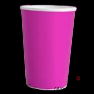 VASO POLIPAPEL 240CC ROSA FLUO X 8